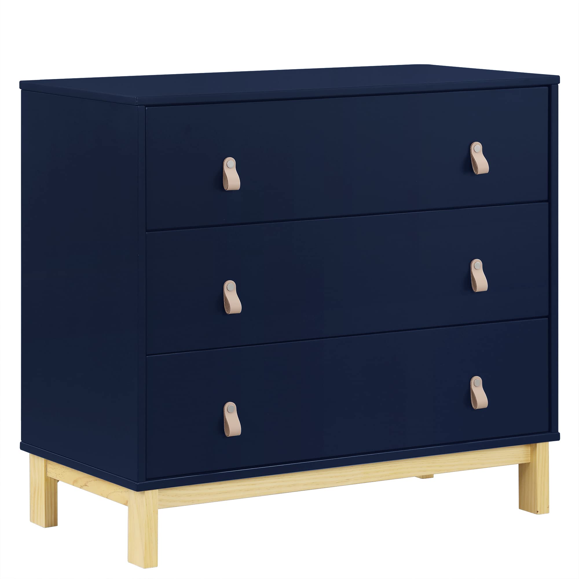 GAP babyGap Legacy 3 Drawer Dresser with Leather Pulls, Navy/Natural