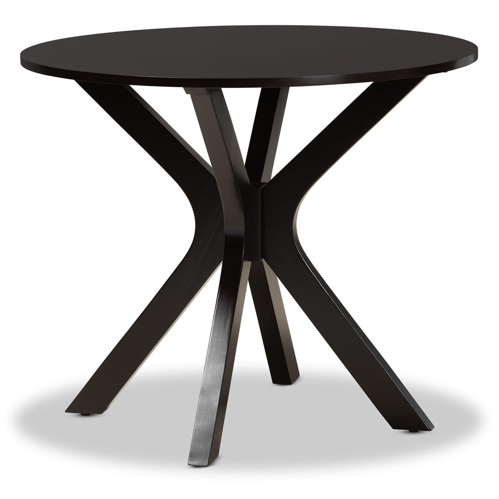 Baxton Studio Liese Modern and Contemporary Transitional Dark Brown Finished Wood 5-Piece Dining Set