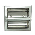Designers Impressions Satin Nickel Recessed Toilet/Tissue Paper Holder All Metal Contruction - Mounting Bracket Included