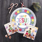 2024 Religious Advent Calendar, Countdown To Christmas, Happy Birthday Jesus, Round Hanging Wall Decor, 13 3/4 Inches