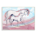 Stupell Industries Unicorn Family Pink Rainbow Fantasy Animal Kids Wall Plaque, 10 x 15, Design by Artist Ziwei Li