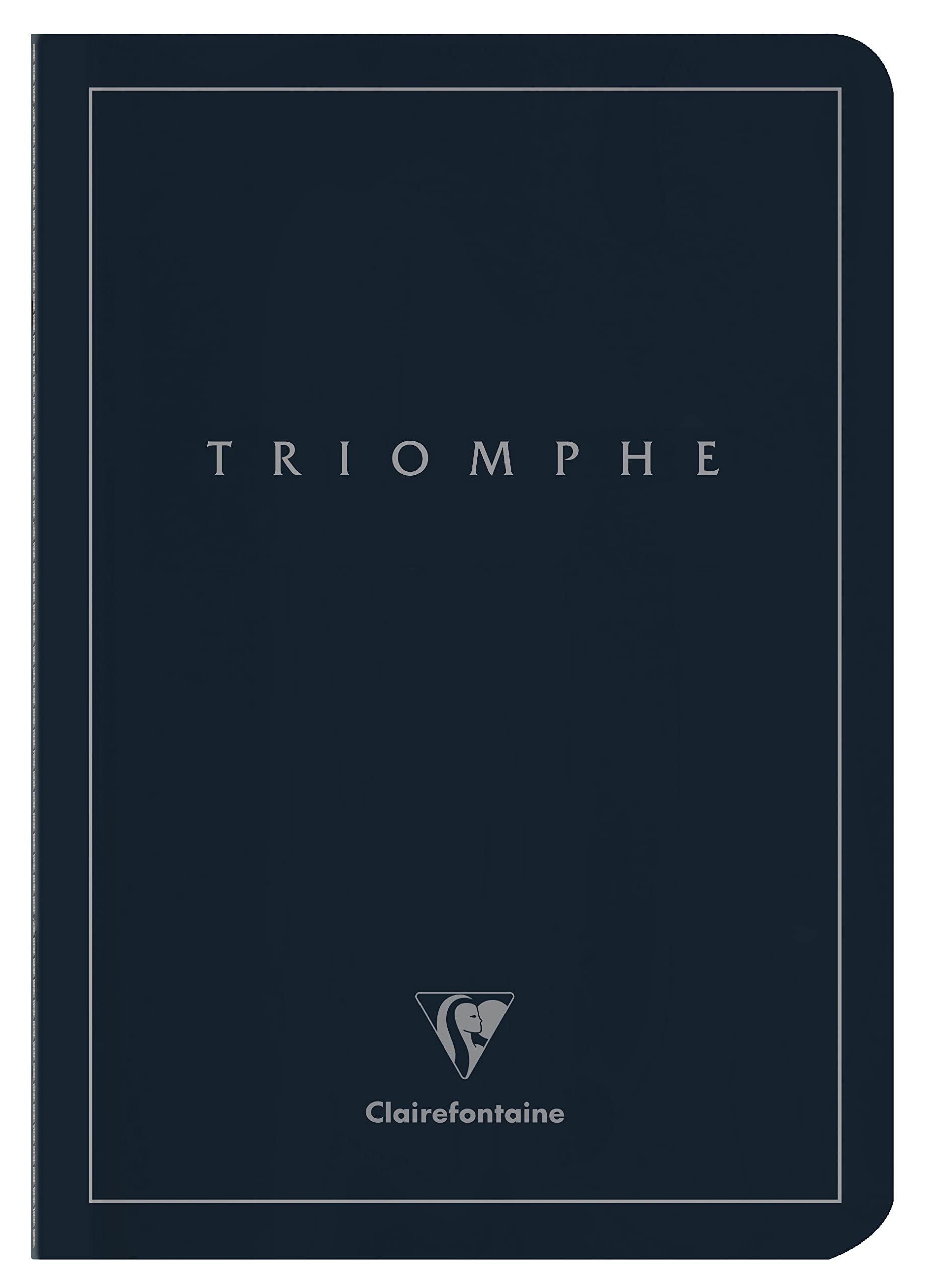 Clairefontaine 37120C Collection Triomphe Platinum A Deep Blue Sewn Notebook - A5 14.8 X 21 Cm - 96 Plain Pages - 90 G Ivory Pap