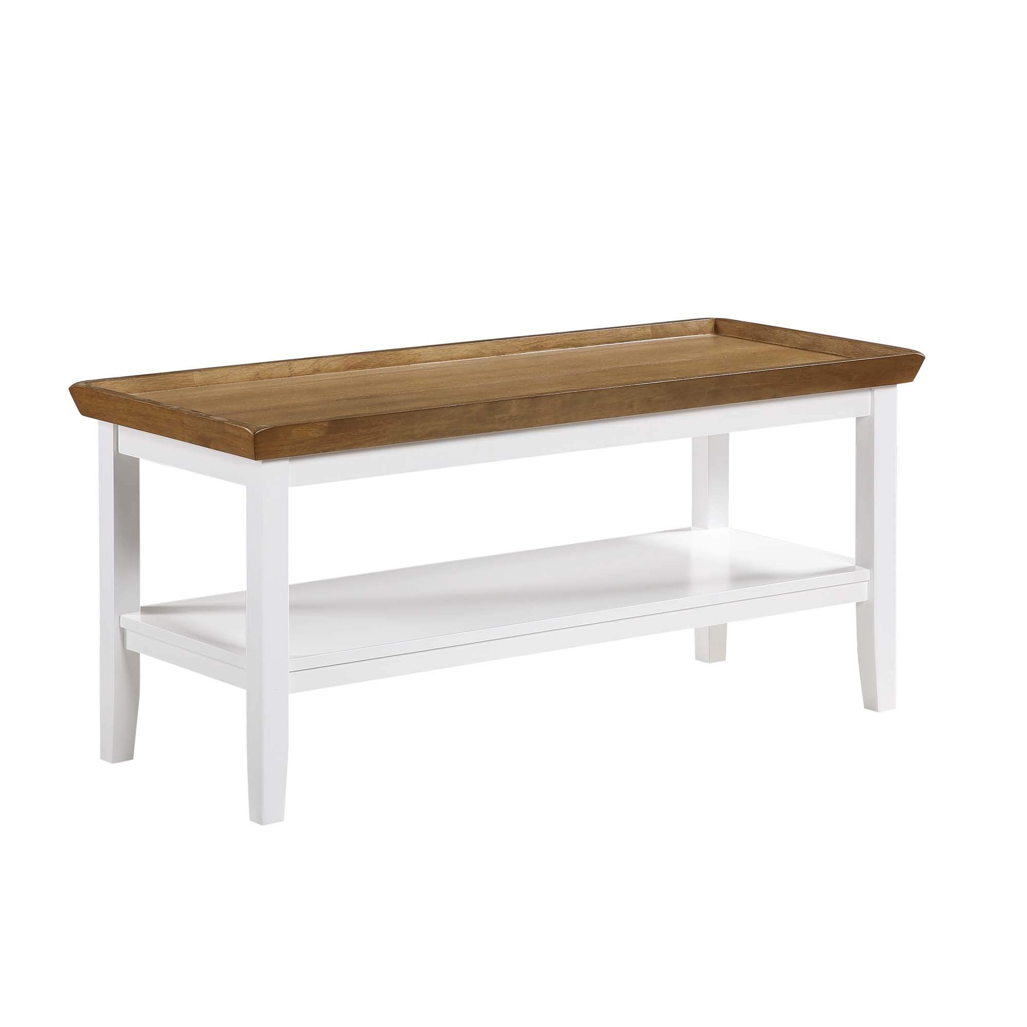 Convenience Concepts Ledgewood Coffee Table 42 - Modern Center Room Accent with Storage Shelf for Transitional, Traditional Livi