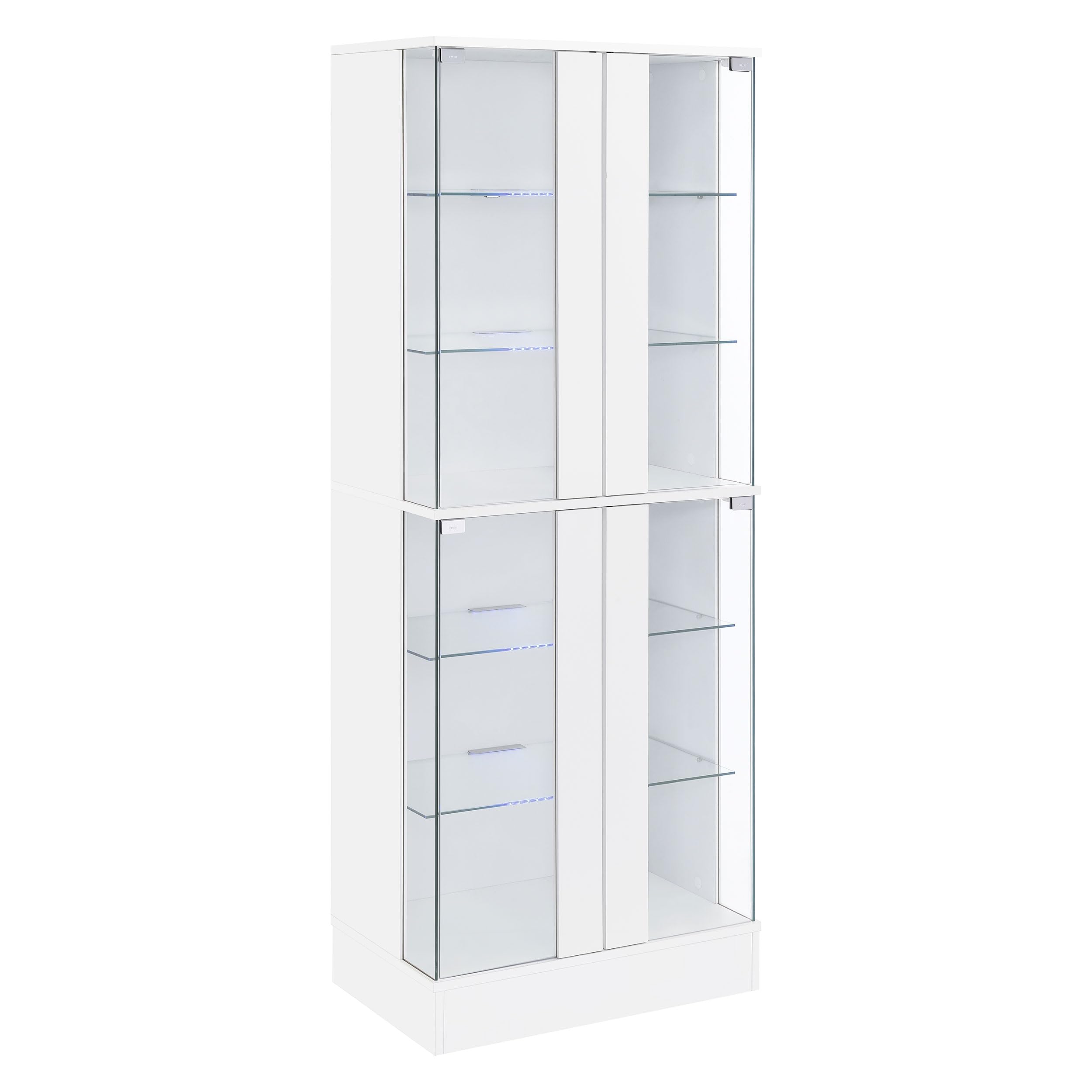 Coaster Home Furnishings Cabra 4-Door LED Curio Display Cabinet - Thumbnail 3