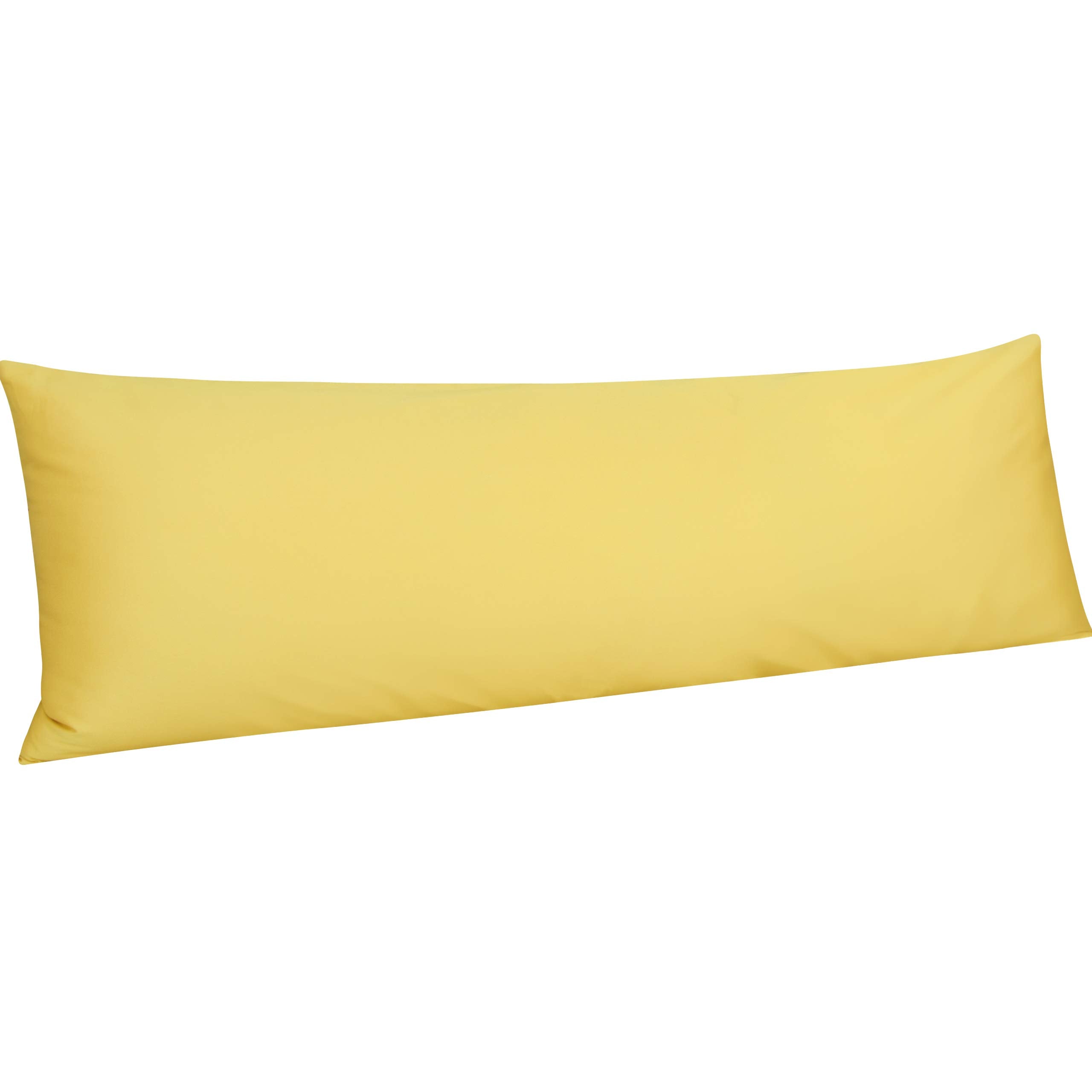 Ntbay 500 Thread Count 100% Egyptian Cotton Body Pillowcase, Super Soft And Breathable Envelope Closure Full Body Pillowcase For Adults, 20X54 Inches, Mustard Yellow
