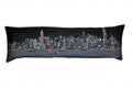 HomeRoots Grey 45' Black Hong Kong Nighttime Skyline Lumbar Decorative Pillow