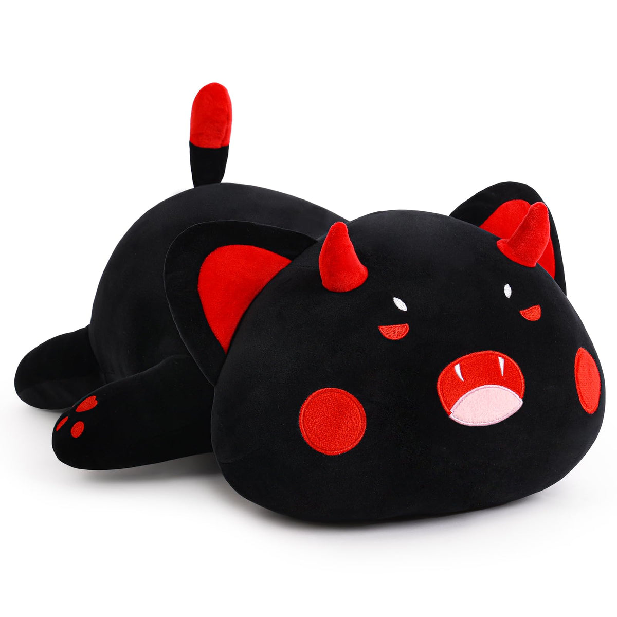Snowolf Black Cat Plush Pillow Kawaii Toy Cute Soft Cat Stuffed Animals Kitten Plushie Doll Great Gift For Kids And Adult Birthd