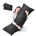 Downcool Luxury Full Body Pillow Insert With Fiber Cover - Ultra Soft Body Pillow For Sleeping - Breathable Long Bed Pillow Inse