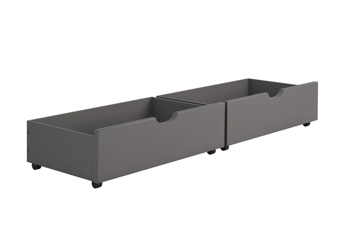 Donco Kids 505-DG Dual Under Bed Drawer, One Size, Dark Grey