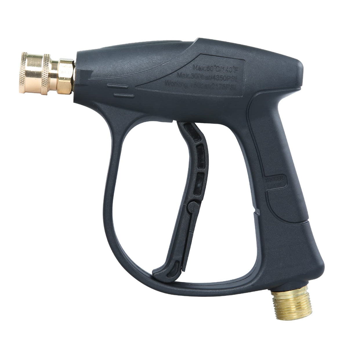 Sooprinse High Pressure Washer Gun 3000 Psi Max, Power Washer Short Gun With 1/4 Inch Quick Connector, M22-14