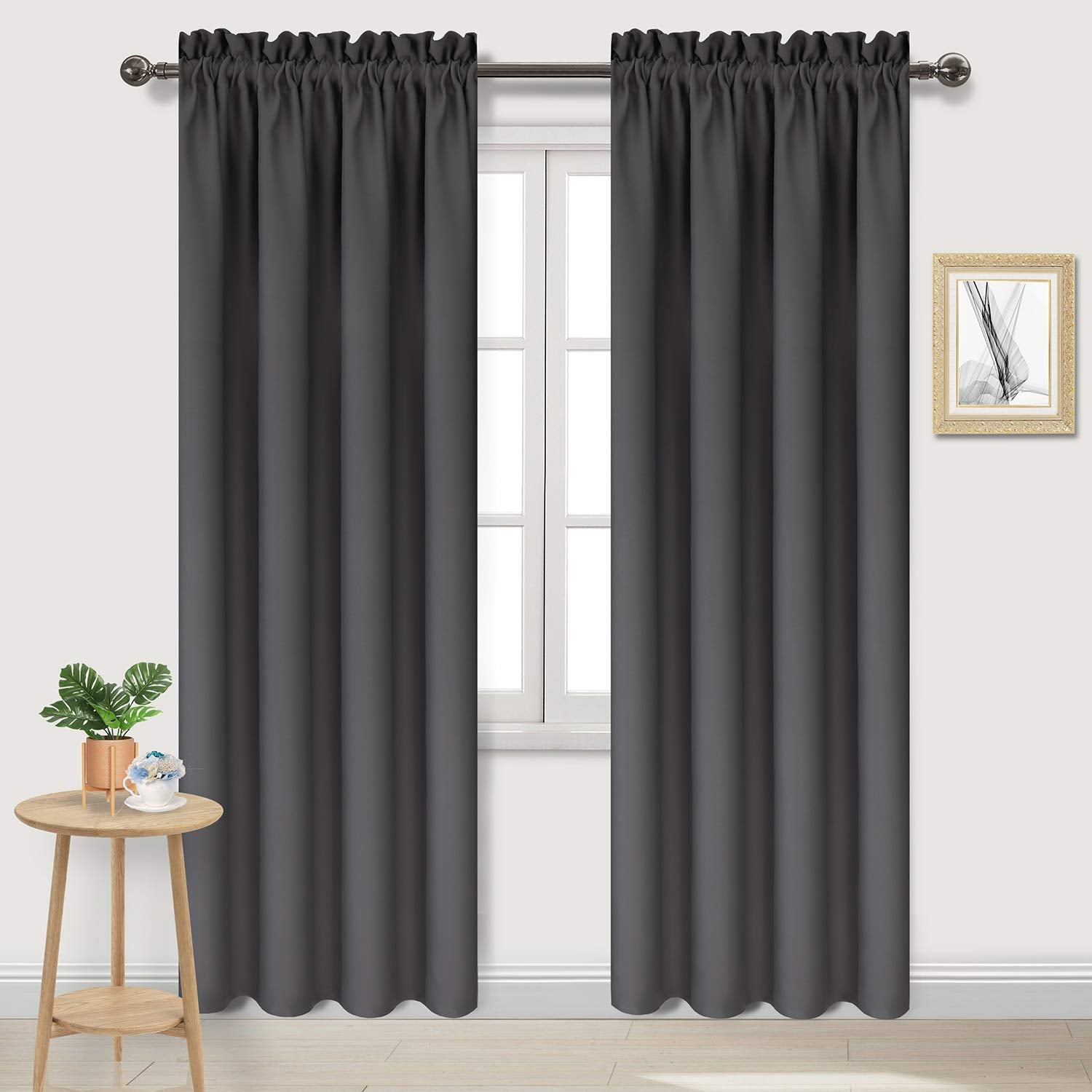 Dwcn Blackout Curtains Room Darkening Thermal Insulated Bedroom Curtains Window Curtain Panels, 38 X 84 Inches Long, Set Of 2 Da