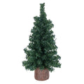 Vickerman 9 Mini Pine Artificial Christmas Tree Unlit, Seasonal Indoor Tabletop Home Decor with Decorative Wood Base