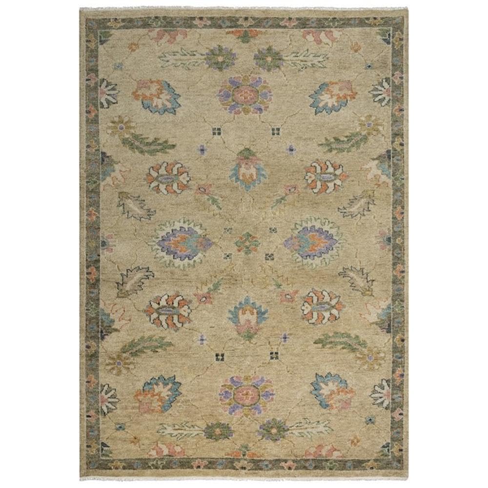 Muse 8' X 10' Abstract Beige/Brown/Purple/ Green/ Orange Hand Knotted Area Rug