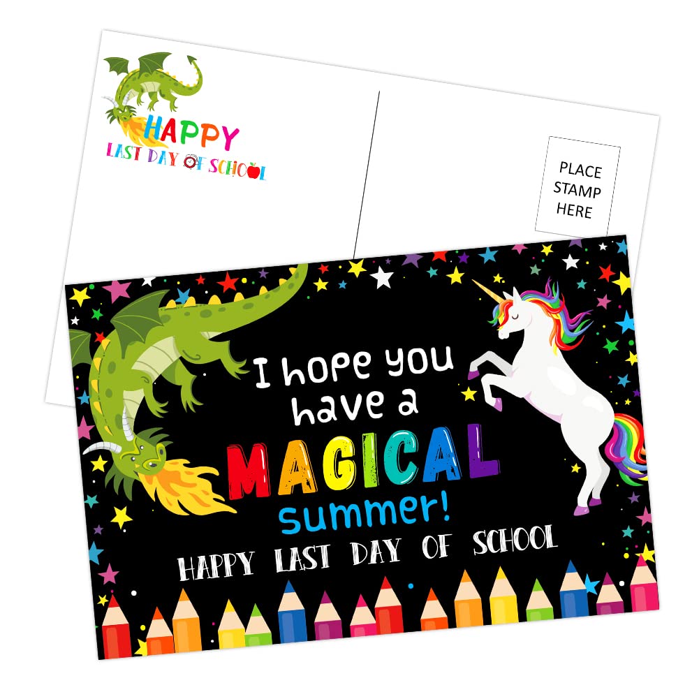 Sicohome Last Day Of School Postcards For Kids Magical Summer Blank Postcards For Students End Of The Year Graduation Gifts Teac