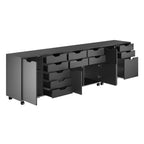 Winsome Wood Halifax 3-Pc Cabinet Set with File Drawer, Black