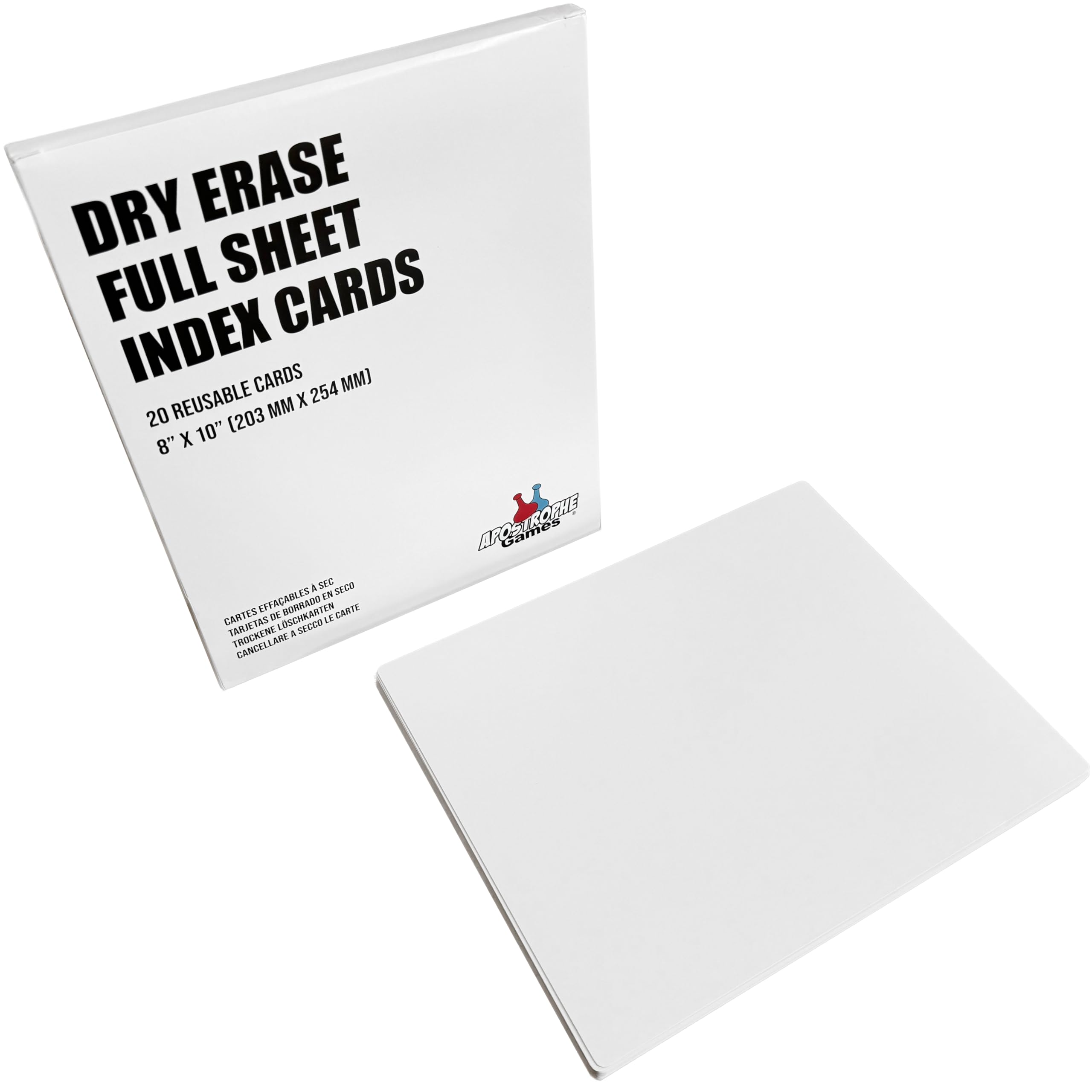 Dry Erase Home School Sheets - Reusable Pages (8' X 10') 20 Pages And Box, Study Guide, Flash Cards, Sketch Sheets