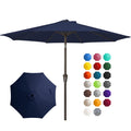JEAREY 10FT Outdoor Patio Umbrella Outdoor Table Umbrella with Push Button Tilt and Crank, Market Umbrella 8 Sturdy Ribs UV Prot