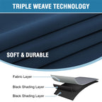 H.Versailtex 100% Blackout Curtains For Bedroom With Black Liner Full Room Darkening Curtain 96 Inch Long Thermal Insulated Back