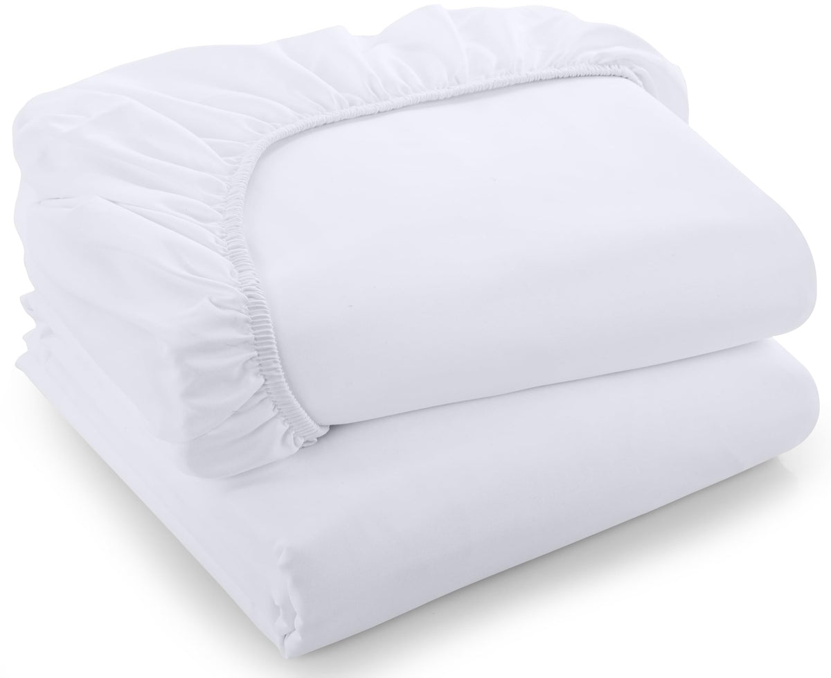 Utopia Bedding King Fitted Sheets - Bulk Pack Of 2 Bottom Sheets - Soft Brushed Microfiber - Deep Pockets - Shrinkage & Fade Res