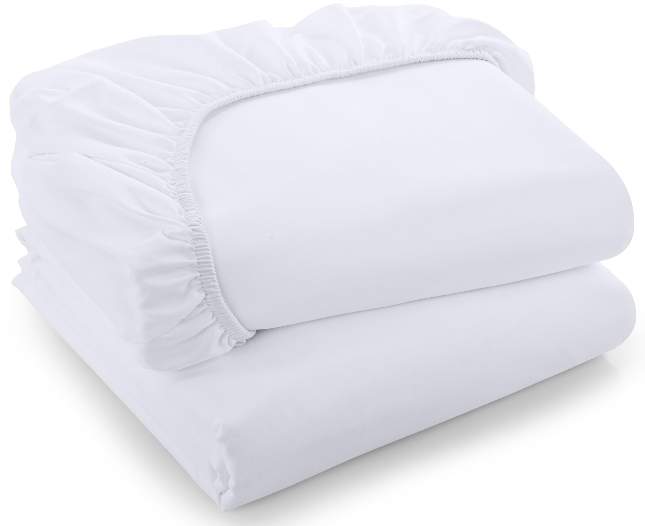 Utopia Bedding King Fitted Sheets - Bulk Pack Of 2 Bottom Sheets - Soft Brushed Microfiber - Deep Pockets - Shrinkage & Fade Res