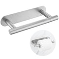 Self Adhesive Toilet Paper Holder, SUS304 Stainless Steel Brushed Nickel Toilet Roll Holder, Double Base Paper Towel Holder Wall