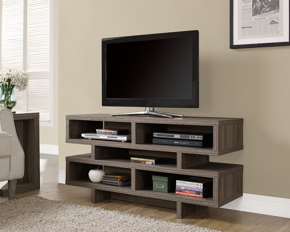 Monarch Specialties , TV Console, Dark Taupe Reclaimed-Look, 48'L