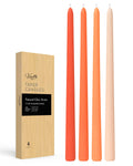 Viyffo 12 Inch Orange Taper Candles Set of 12 Unscented Smokeless Long Tall Tapered Candle for Candlesticks Sticks Wedding Adven