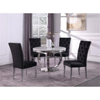 Best Master Furniture Tufted Velvet Dining Chair Black