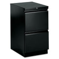 HON Brigade Mobile Pedestal | 2 File Drawers | Radius Pull | 15 W | Black Finish