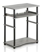 Furinno 10016Gyw/Bk Home Laptop Notebook Computer Desk, French Oak Grey/Black