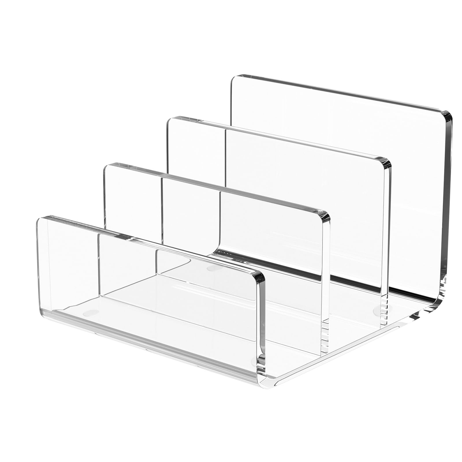 Richboom Acrylic File Sorter, 8.5'X6.3'X6.2', Upright File Organizer For Desk, Mail Organizer Countertop, File Holder For Let