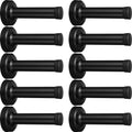 10 Pack Door Stoppers Black Matte Bottom Of Door Stops 304 Stainless Steel 3.5' Heavy Duty Door Stopper With Rubber Tip Bumper