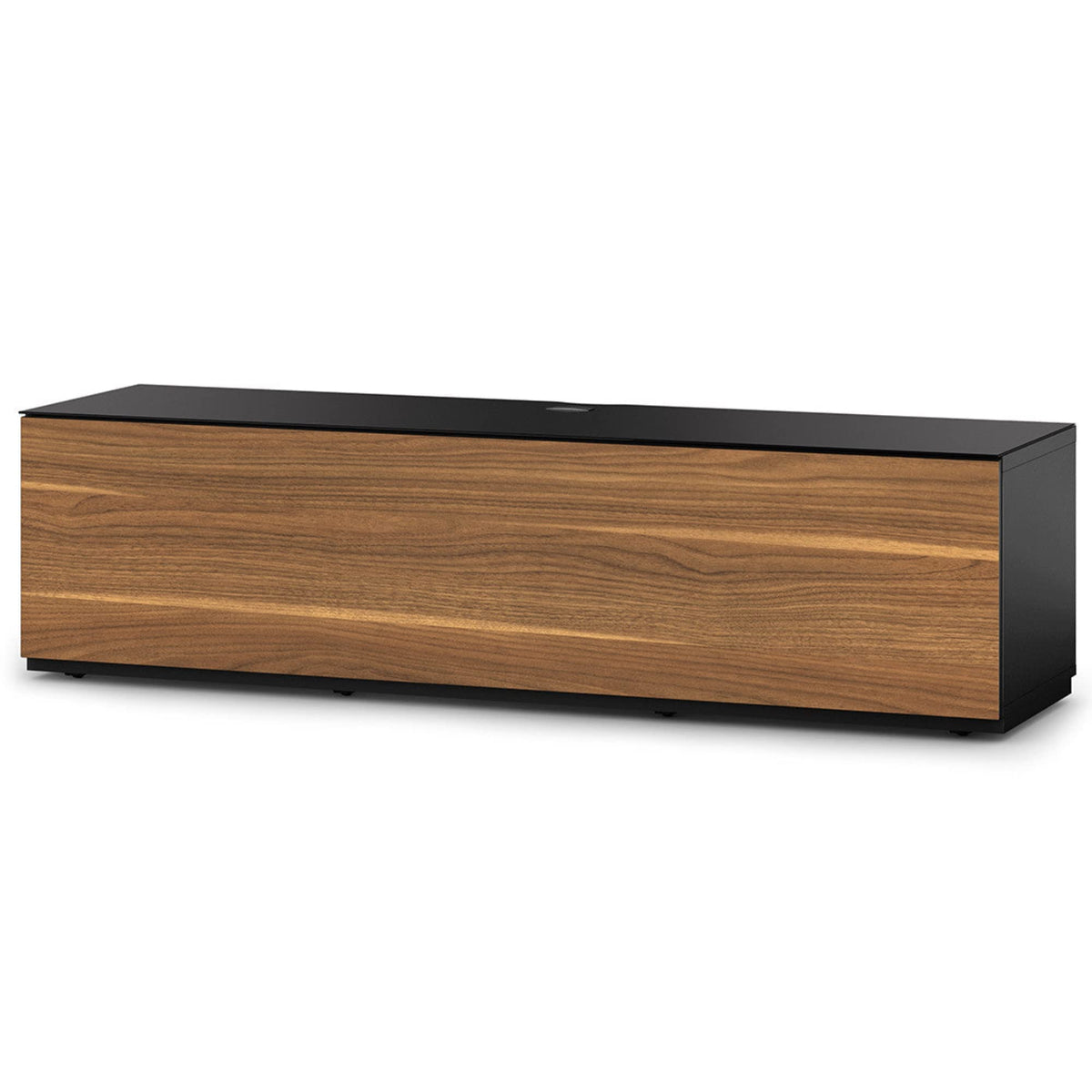 SONOROUS ST-160 Premium TV Stand for Living Room - Luxury Wood & Glass TV Console with 6 Shelves - Modern Media Furniture with H