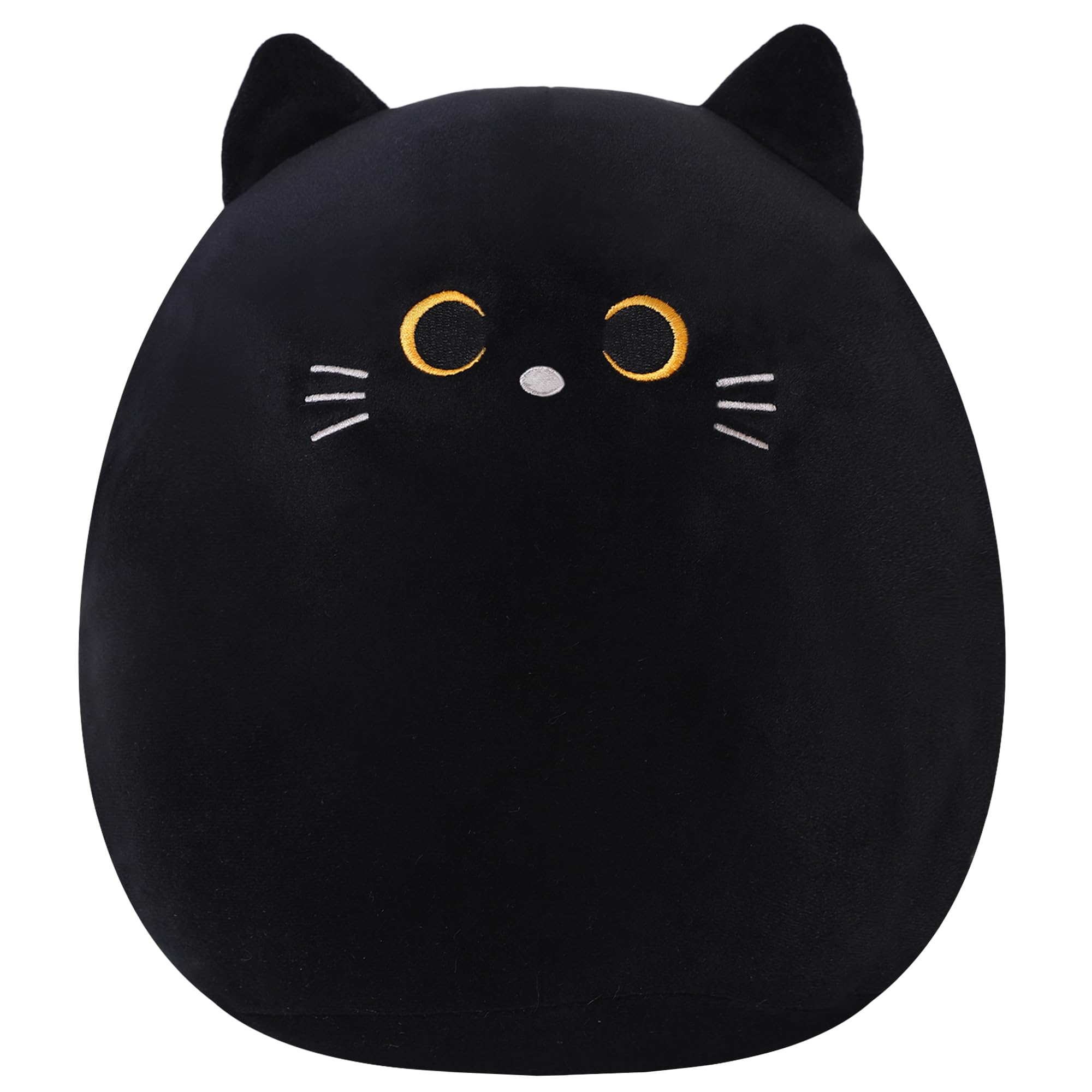 SQEQE Cat Plush Pillow Kawaii Cat Stuffed Animal Fluffy Cartoon Cat Plushies Cat Plushie Doll Toys Soft Cat Shape Design Stuffed