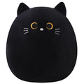 SQEQE Cat Plush Pillow Kawaii Cat Stuffed Animal Fluffy Cartoon Cat Plushies Cat Plushie Doll Toys Soft Cat Shape Design Stuffed