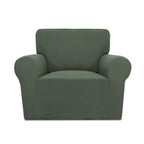 Purefit Stretch Chair Sofa Slipcover – Spandex Jacquard Non Slip Soft Couch Sofa Cover, Washable Furniture Protector With Non Skid Foam And Elastic Bottom For Kids (Chair, Greyish Green)