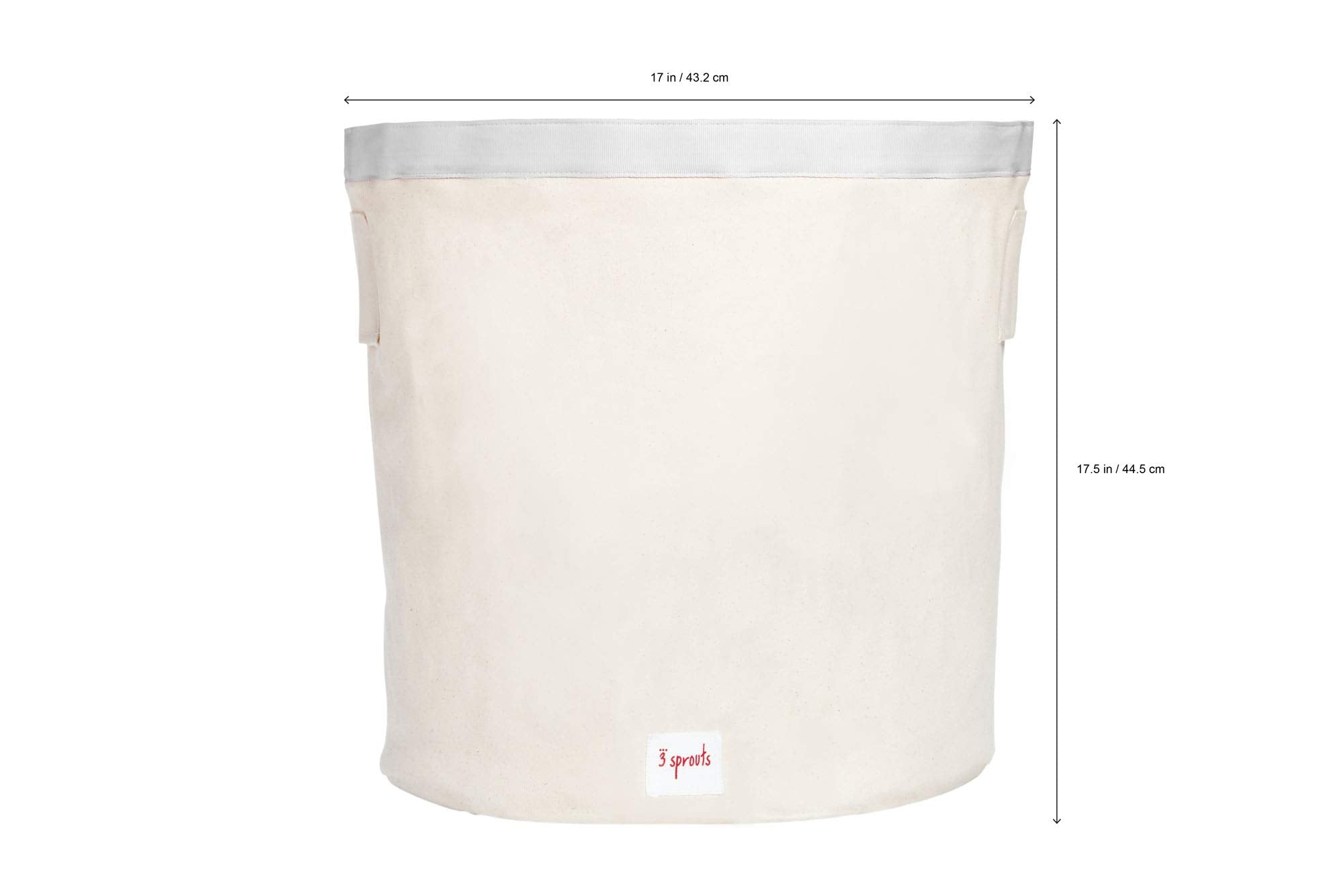 3 Sprouts Large Toy Storage Basket - Durable Kids & Baby Toy Bin With Handles For Toy Basket Storage, Round Hamper For Laundry In Nursery & Playroom, Deer