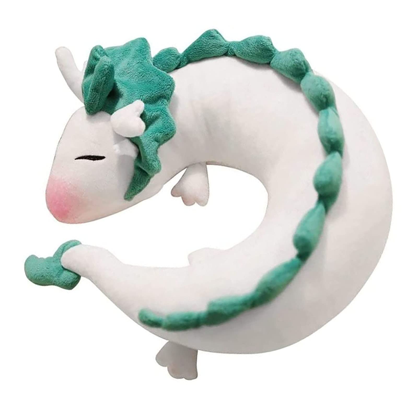Anime Neck Pillow White Dragon Plush Doll Toy Kids Travel Neck Pillow, Cute Haku Plush For Chrismas Birthday Gift