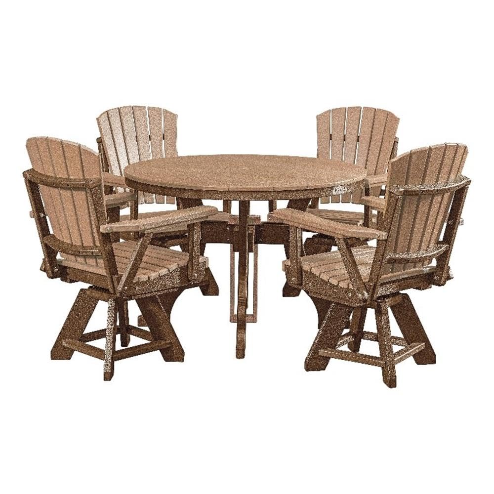 American Furniture Classics Round Set, Dining Height, Cedar And Tudor Brown