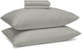 Circleshome Pillow Protectors 2 Pack King Zippered - 100% Cotton Breathable Pillowcases - Protects Pillows From Dirt, Dust And D