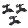 Homotek 3 Pack Hinge Pin Black Door Stopper,Adjustable Deluxe Heavy Duty Door Stopper 2-1/2'X1-3/4,With Black Rubber Bumper Tip