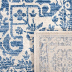 Safavieh Brentwood Collection Accent Rug - 2' X 4', Navy & Light Grey, Medallion Distressed Design, Non-Shedding & Easy Care, Id