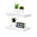 WELLAND Set of 2 Floating Shelves Wall Mounted Shelf, for Home Decor with 8 Deep (White, 10 inch)