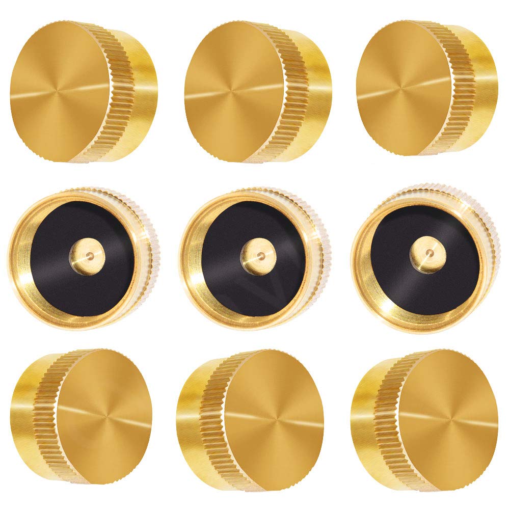 Joywayus 9Pcs Solid Brass Refill Propane Bottle Cap Universal For All 1 Lb Gas Tank Cylinder Sealed Protect Cap