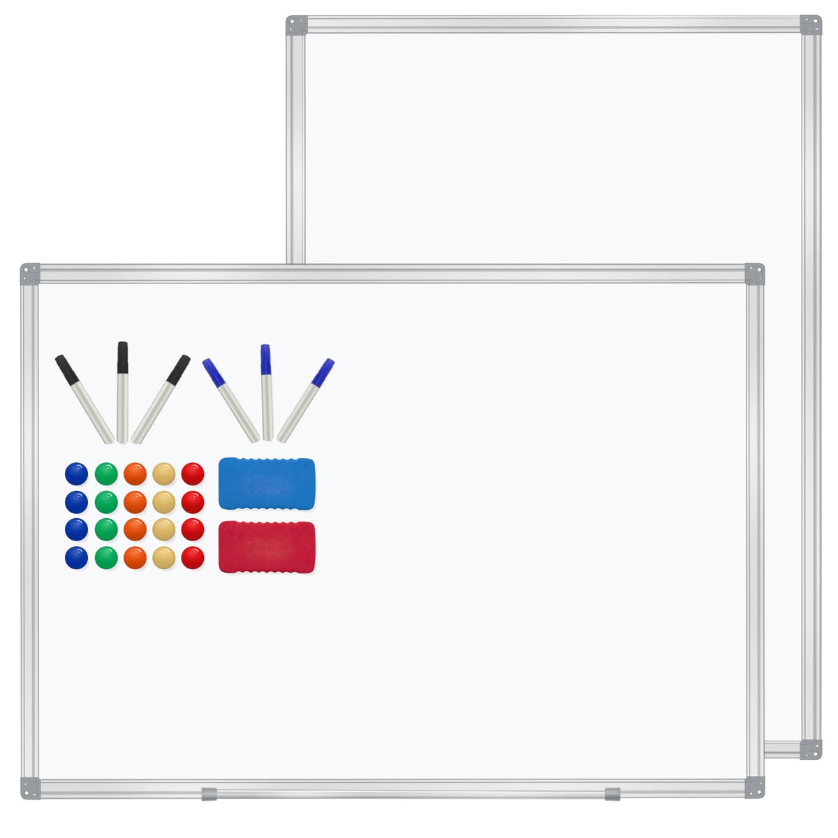 H-Qprobd 4' X 3' Whiteboard Dry Erase White Board For Wall 48X36 (2Pcs) Magnetic Boards For Office Classroom & Home, Small Wall