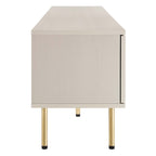 Modway Cambria Rattan and Particleboard TV Stand for TVs up to 70" in White