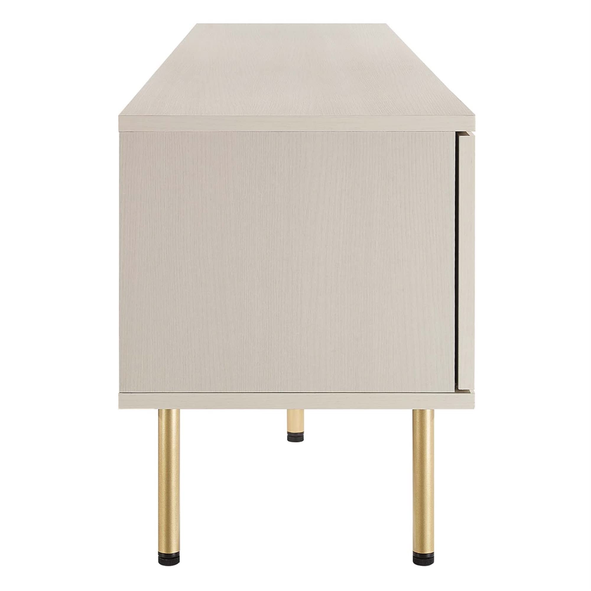 Modway Cambria Rattan and Particleboard TV Stand for TVs up to 70" in White
