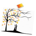 Calandis Fingerprints Tree Canvas Versatile Crafts Birthdays Weddings Art Supplies Diy Yellow | Stretched Canvas & Boards | Canv