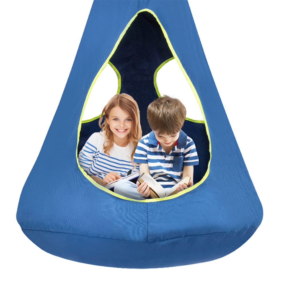 Kids Nest Swing Chair, Hanging Hammock Chair Nest Hammock Swing Chair For Outdoor And Indoor(32' D X 52' H),Detachable Play Te