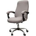 Melaluxe Office Chair Cover with Arm Covers - Universal Stretch Desk Chair Cover, Computer Chair Slipcovers (Size: L) - Light Gr